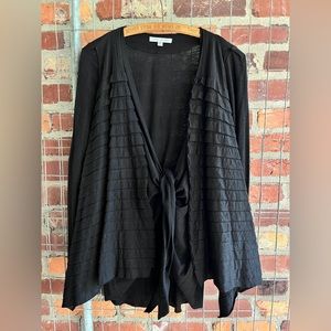 People Like Frank Black Double Layer Shirt Cotton Size Large